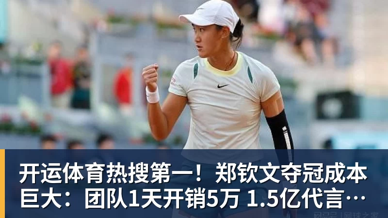 开运体育热搜第一!郑钦文夺冠成本巨大:团队1天开销5万 1.5亿代言兜底